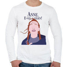 PRINTFASHION Anne, E-vel a végén! - Férfi hosszú ujjú póló - Fehér