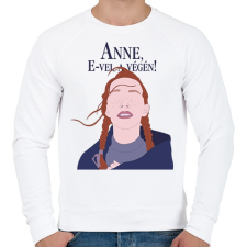 PRINTFASHION Anne, E-vel a végén! - Férfi pulóver - Fehér férfi pulóver, kardigán