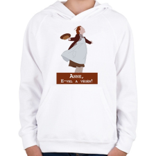 PRINTFASHION Anne, E-vel a végén! - Széllel szemben - Gyerek kapucnis pulóver - Fehér gyerek pulóver, kardigán