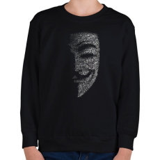 PRINTFASHION Anonymus (Fekete) - Gyerek pulóver - Fekete