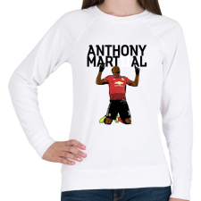 PRINTFASHION Anthony Martial - Női pulóver - Fehér női pulóver, kardigán