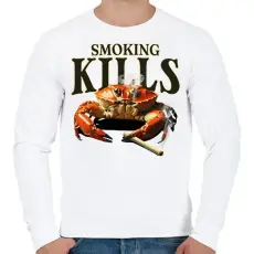 PRINTFASHION Anti dohányos - Férfi pulóver - Fehér