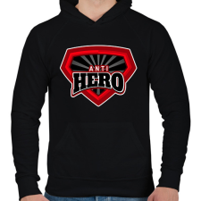 PRINTFASHION ANTI HERO - Férfi kapucnis pulóver - Fekete férfi pulóver, kardigán