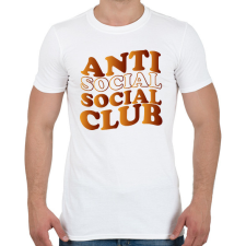 PRINTFASHION Anti social social club - barna - Férfi póló - Fehér férfi póló
