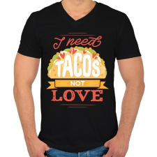 PRINTFASHION Anti Valentin nap - Férfi V-nyakú póló - Fekete férfi póló