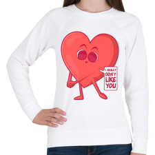 PRINTFASHION Anti Valentin nap - Női pulóver - Fehér női pulóver, kardigán