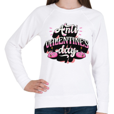 PRINTFASHION Anti valentin nap - Női pulóver - Fehér