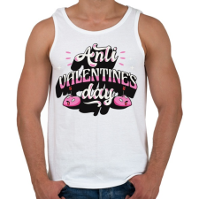 PRINTFASHION Anti Valentine's  - Férfi atléta - Fehér atléta, trikó