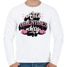PRINTFASHION Anti Valentine's - Férfi pulóver - Fehér férfi pulóver, kardigán