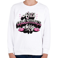 PRINTFASHION Anti Valentine's - Gyerek pulóver - Fehér gyerek pulóver, kardigán