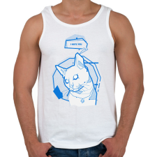 PRINTFASHION Antisocial cat - Férfi atléta - Fehér atléta, trikó