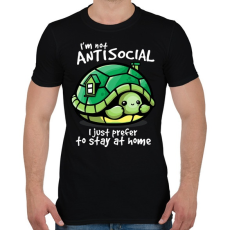 PRINTFASHION Antiszoci teknős - Férfi póló - Fekete