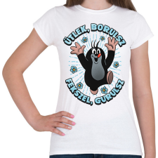 PRINTFASHION Antiszociális Kisvakond - Női póló - Fehér női póló