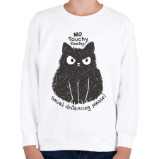 PRINTFASHION Antiszociális macska - Gyerek pulóver - Fehér gyerek pulóver, kardigán