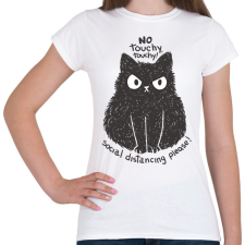 PRINTFASHION Antiszociális macska - Női póló - Fehér női póló