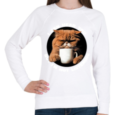 PRINTFASHION Antiszociális macska - Női pulóver - Fehér