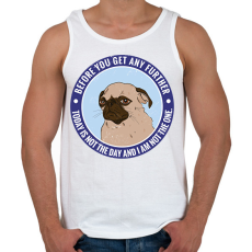 PRINTFASHION Antiszociális mopsz - Férfi atléta - Fehér