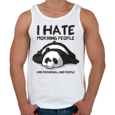 PRINTFASHION Antiszociális panda - Férfi atléta - Fehér atléta, trikó