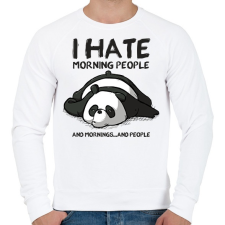 PRINTFASHION Antiszociális panda - Férfi pulóver - Fehér férfi pulóver, kardigán