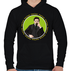 PRINTFASHION Anton Chekhov - Férfi kapucnis pulóver - Fekete