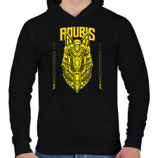 PRINTFASHION Anubis - Férfi kapucnis pulóver - Fekete férfi pulóver, kardigán