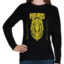PRINTFASHION Anubis - Női pulóver - Fekete női pulóver, kardigán
