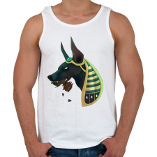 PRINTFASHION ANUBIS WITH ROSE  SMITE - Férfi atléta - Fehér atléta, trikó