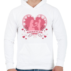 PRINTFASHION Anya2 - Férfi kapucnis pulóver - Fehér