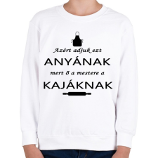 PRINTFASHION Anya a kaja mester! - Gyerek pulóver - Fehér gyerek pulóver, kardigán
