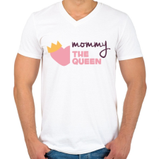 PRINTFASHION Anya a királynő - Férfi V-nyakú póló - Fehér férfi póló