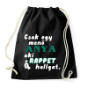 PRINTFASHION Anya, aki Rappet hallgat. - Sportzsák, Tornazsák - Fekete
