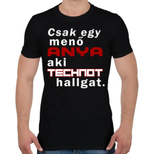 PRINTFASHION Anya, aki technot hallgat. - Férfi póló - Fekete férfi póló
