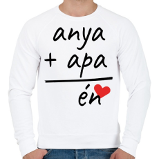 PRINTFASHION Anya + Apa = Én - Férfi pulóver - Fehér