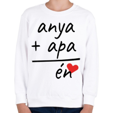 PRINTFASHION Anya + Apa = Én - Gyerek pulóver - Fehér gyerek pulóver, kardigán