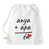 PRINTFASHION Anya + Apa = Én - Sportzsák, Tornazsák - Fehér