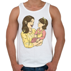 PRINTFASHION Anya és lánya - Férfi atléta - Fehér