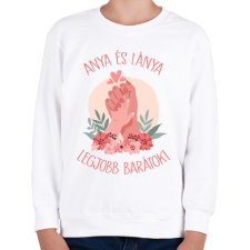 PRINTFASHION Anya és lánya legjobb barátok! - Gyerek pulóver - Fehér gyerek pulóver, kardigán