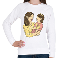 PRINTFASHION Anya és lánya - Női pulóver - Fehér