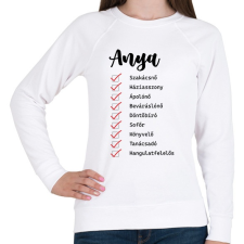 PRINTFASHION Anya feladatkörök - Női pulóver - Fehér női pulóver, kardigán