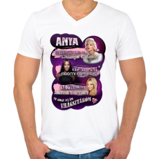 PRINTFASHION anya - Férfi V-nyakú póló - Fehér