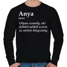 PRINTFASHION Anya főnév fehér - Férfi pulóver - Fekete férfi pulóver, kardigán