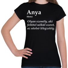 PRINTFASHION Anya főnév fehér - Női póló - Fekete női póló