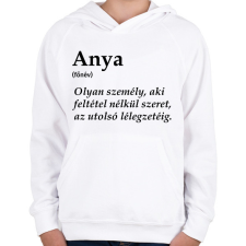 PRINTFASHION Anya főnév - Gyerek kapucnis pulóver - Fehér gyerek pulóver, kardigán