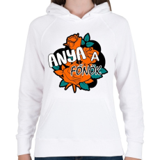 PRINTFASHION anya főnök - Női kapucnis pulóver - Fehér