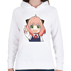 PRINTFASHION Anya Forger - Női kapucnis pulóver - Fehér