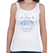 PRINTFASHION Anya hercege - Hónappal - Női atléta - Fehér női trikó