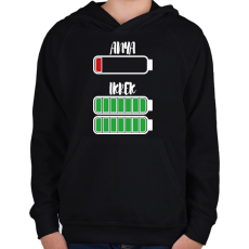 PRINTFASHION Anya - Ikrek - Gyerek kapucnis pulóver - Fekete