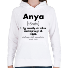 PRINTFASHION Anya jelentése - Női kapucnis pulóver - Fehér női pulóver, kardigán