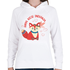 PRINTFASHION Anya kicsi indiánja - Női kapucnis pulóver - Fehér