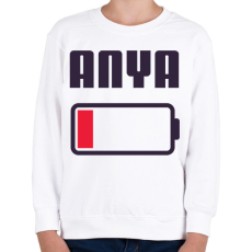 PRINTFASHION Anya kimerült - Gyerek pulóver - Fehér